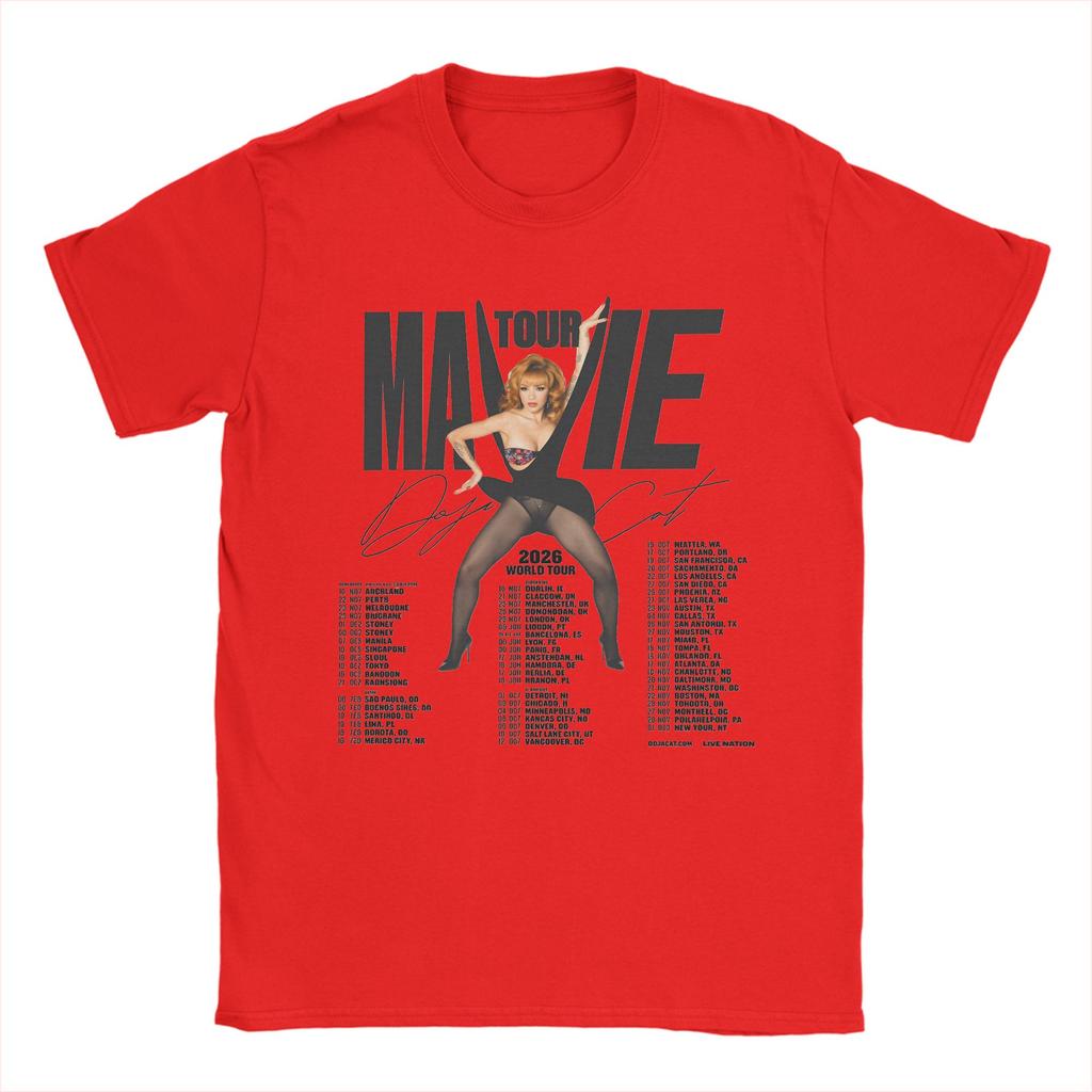 Novelty Doja Cat Tour Ma Vie TShirts Unisex Round Neck Cotton T Shirts Short Sleeve Tee Shirt Gift Clothes