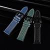Vintage Handmade Watch Strap 20mm 22mm for Omega Business Leather Straps Black Brown Blue Breathable Porous Sports Watchbands