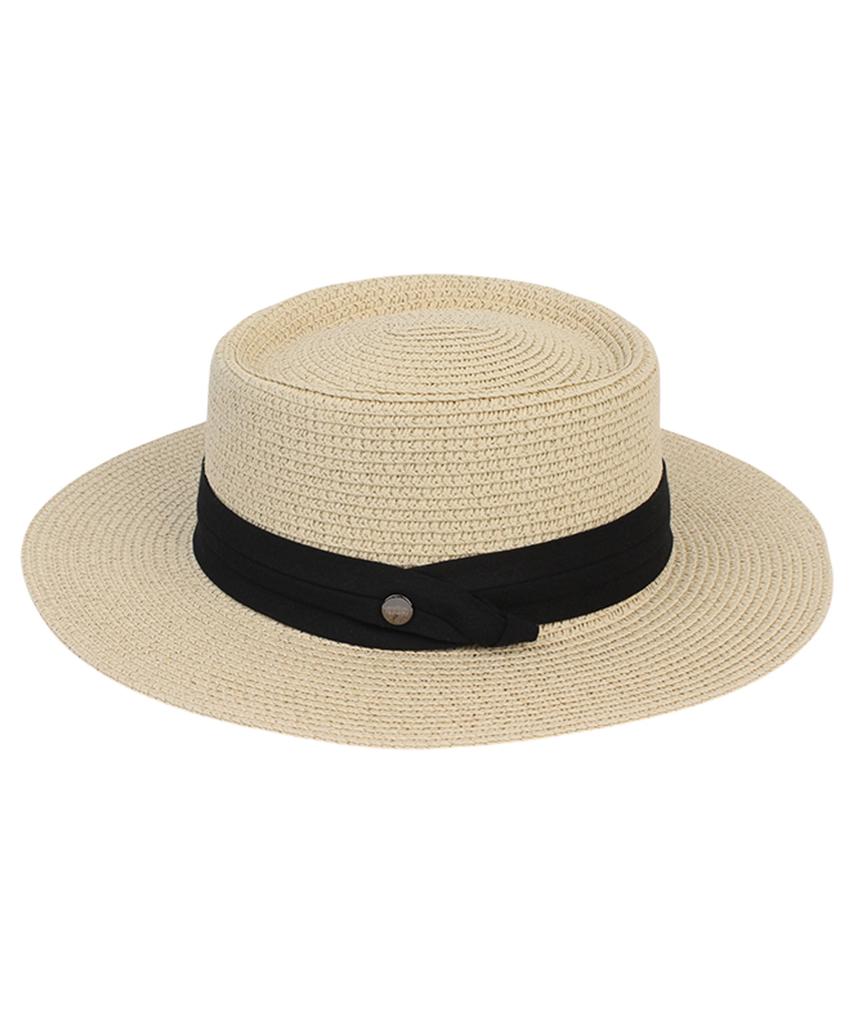 Yunibeosyeolkemiseuteuli Sweet Bk Line Beige Panama Hat Panama Hat