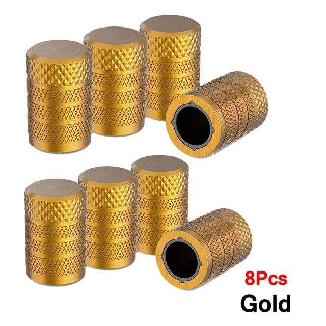 AUTCOAT 4/8Pcs Tire Valve Stem Caps, Aluminum Tire Valve Cap, Universal Stem Covers for Cars Trucks Motorcycles SUVs and Bikes