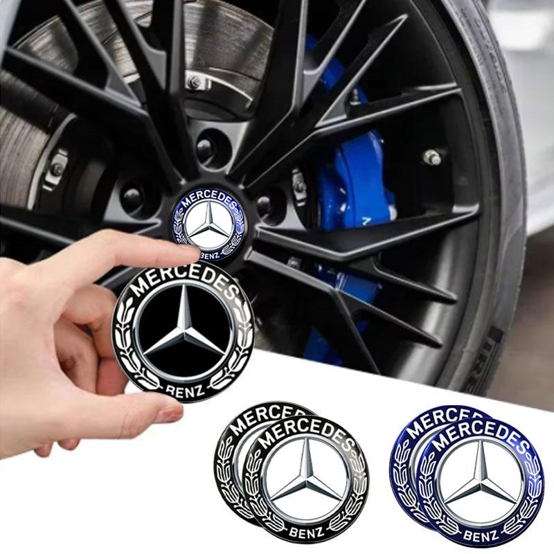 56mm Car Wheel Center Hub Cap Rim Cover Emblem Stickers For Mercedes Benz S320 W164 W203 W204 W168 C180 E320 Car Accessories CL1