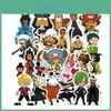 48pcs One Piece Anime Cartoon Stickers Collection For Laptops And Luggage Waterproof Pvc