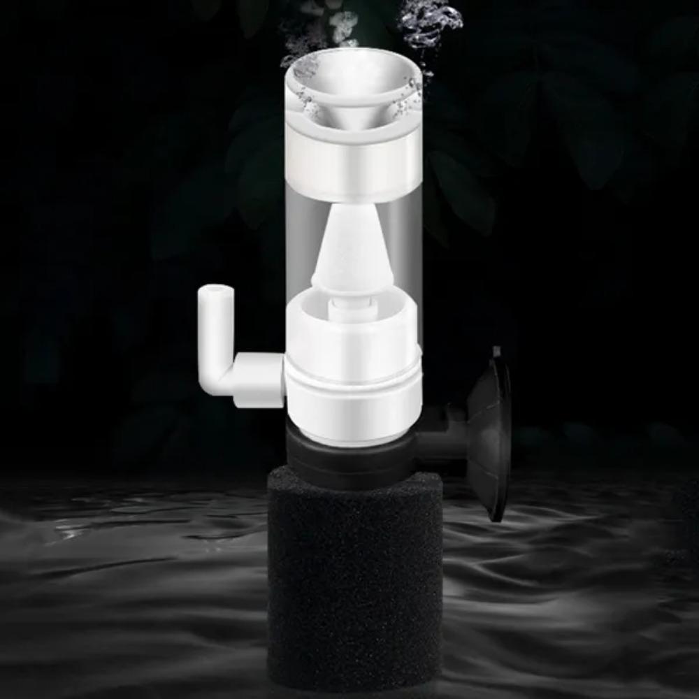 1 Stück Kleiner Fischbehälter Ökologische Flasche Aquarium Filter Belüftete Luftpumpe mit eingebautem leisen Fischkot-Absauggerät