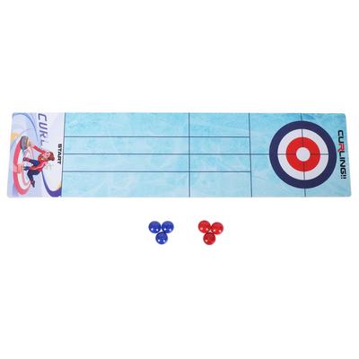 Masa Üstü Curling Oyunu Eğlenceli Kompakt Curling Masa Oyunu Taşınabilir Mini Masa Üstü Oyunlar Oyuncak Yetişkinler için