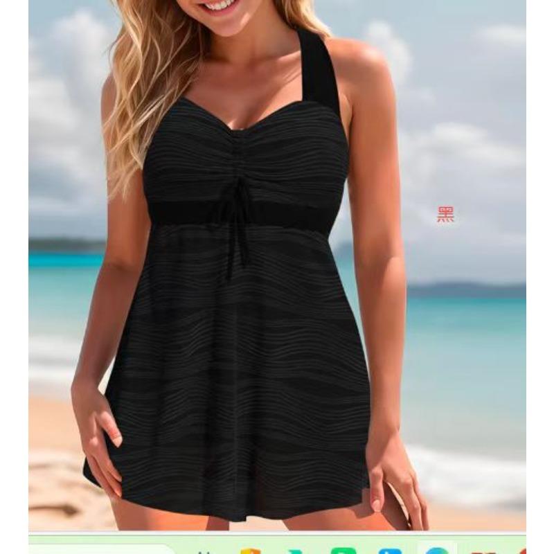 2026 European and American New Fashion Printed Split Swimsuit Women's Seaside Vacation Style Comfortable Tankini Swimsuit