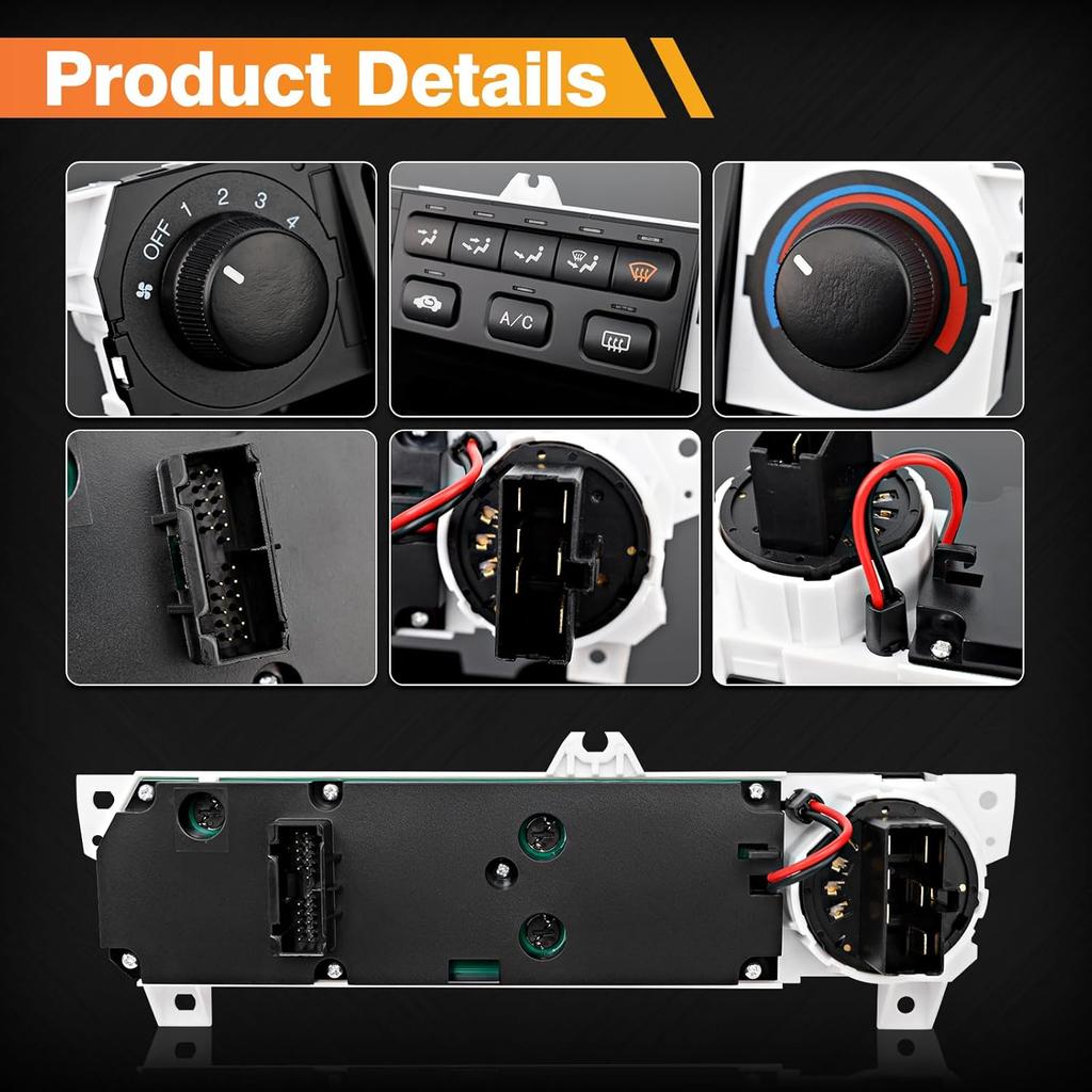 599-268 Heater Climate Control Module A/C Control Panel Compatible with 1998-2000 Honda Accord, 1998-2004 Honda Odyssey, Replaces 599-268,