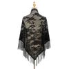Multicolored Women Shawl With Tassel Tulle Shawl Wedding Accessories Fashion Scarf  Women