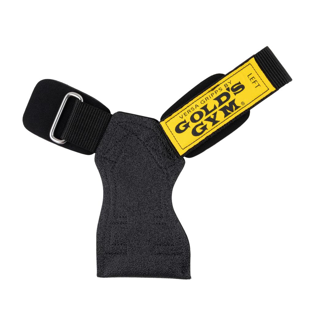 GYM Power Grip Classic Medium Power Improves Grip Strength and Focuses Training On Targeted Areas for Lat and Seated Gym Black with Yellow Label
