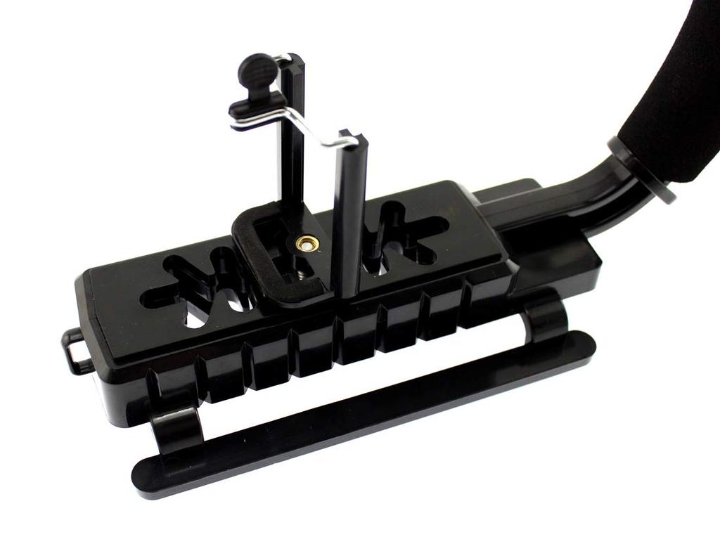 Stabilizer for Video Shooting and Image Shake Prevention with Smartphone Black Olive-G Grip-Style Camera/Smartphone Clip,