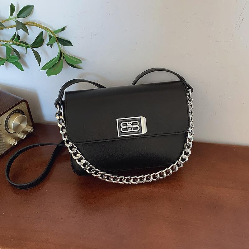 Bolsito cuadrado pequeño de cadena nuevo de principios de primavera, moderno, versátil, de un solo hombro, bandolera