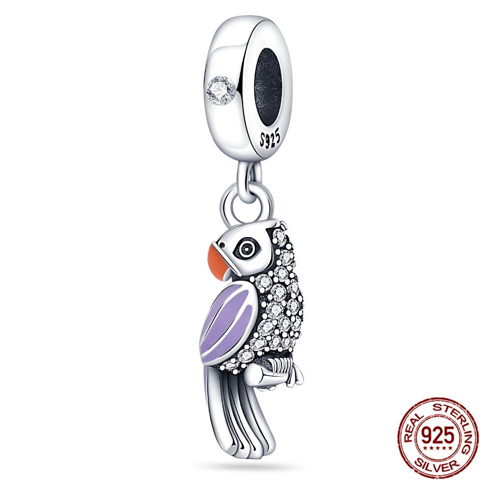 100% 925 silver Animal Series Bulldog Zebra Squirrel Charms Fit Original 925 Bracelet DIY Jewelry Making Women Gift