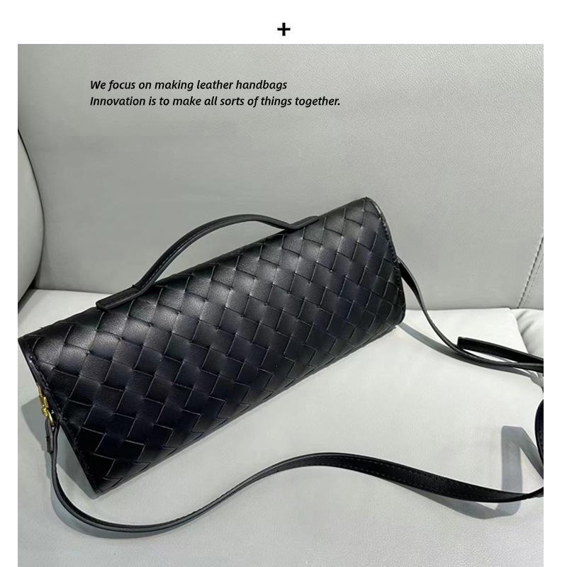 Sac à bandoulière de soirée élégant en cuir de vache tressé 2024