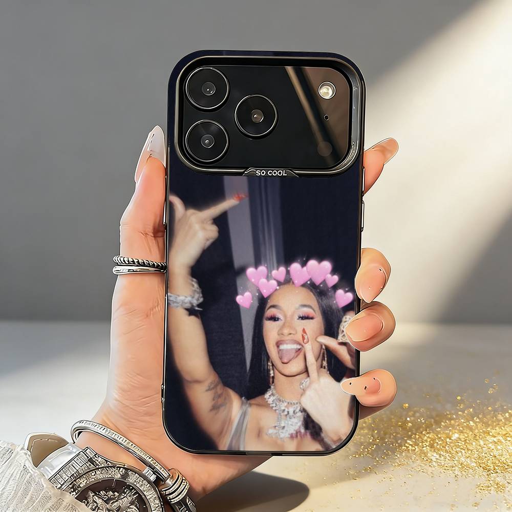 

Hot Rapper C-Cardi B Phone Case For iPhone17,16,15,14,13,12,11,Pro,MAX White Matte Shockproof Cover iPhone13
