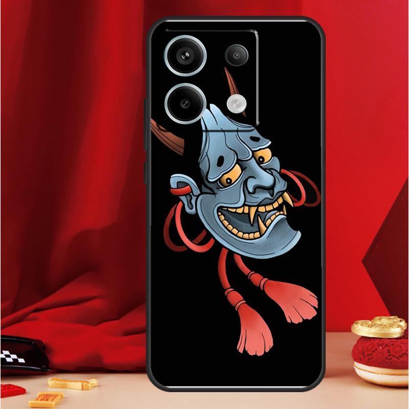 Japanese Hannya Oni Mask Case For Xiaomi Redmi Note 14 12 11 10 13 15 Pro Plus Redmi 15 13 10C 12C 13C 14C 15C Funda