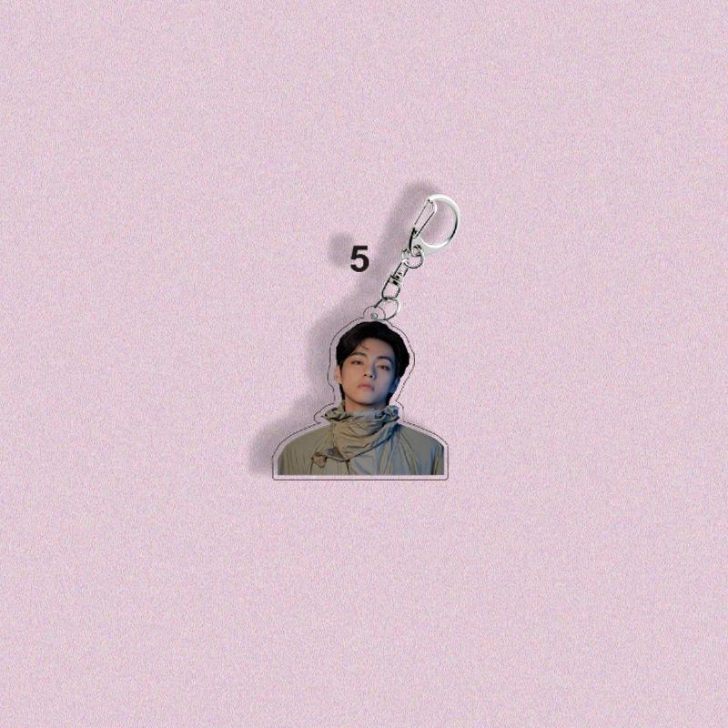 7pcs BTS Member Portrait Keychains, Fan Support Pendants