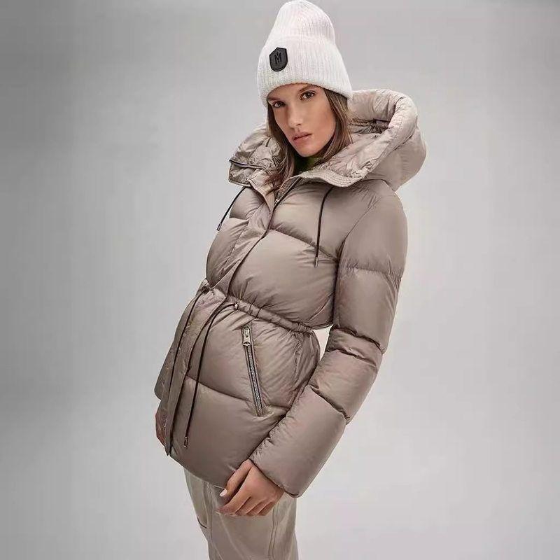 New Down Jacket Women's Mid-length Hooded Cotton Coat Thickening Slimming Cotton Jacket