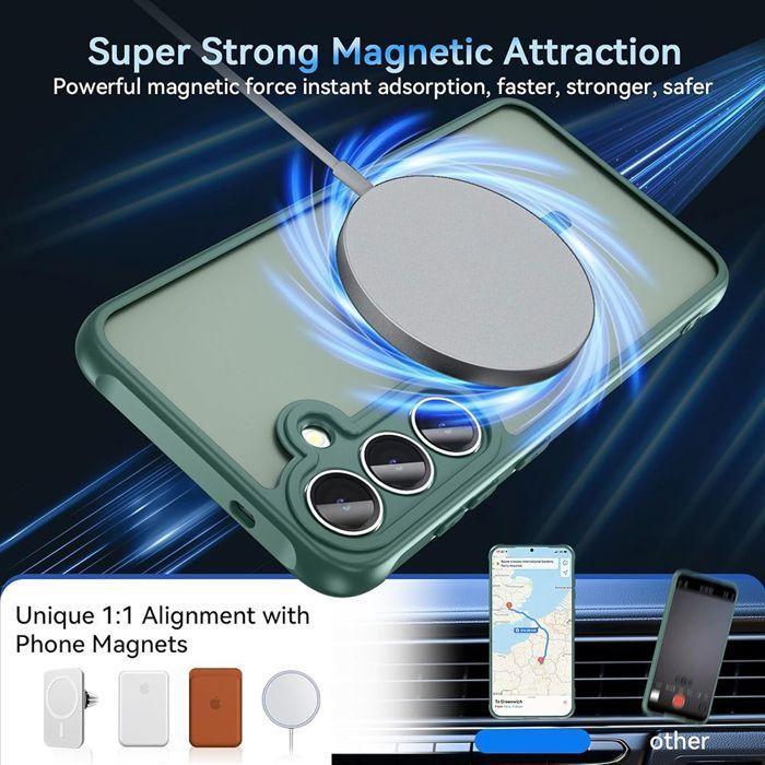 Coque de Protection - BOOLING - Samsung Galaxy S25 FE - Vert Nuit - Antichoc - Protection Caméra