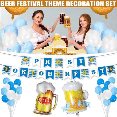 Oktoberfest Dekoration Set Bayrische Wimpel Girlande Banner Luftballon Für Party