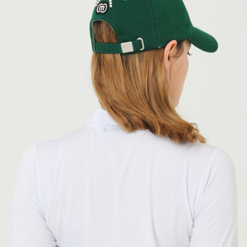 DOYOUKNOWMC ALL SEASON Pearl Stud Symbol Logo Soft Type Green Ball Cap
