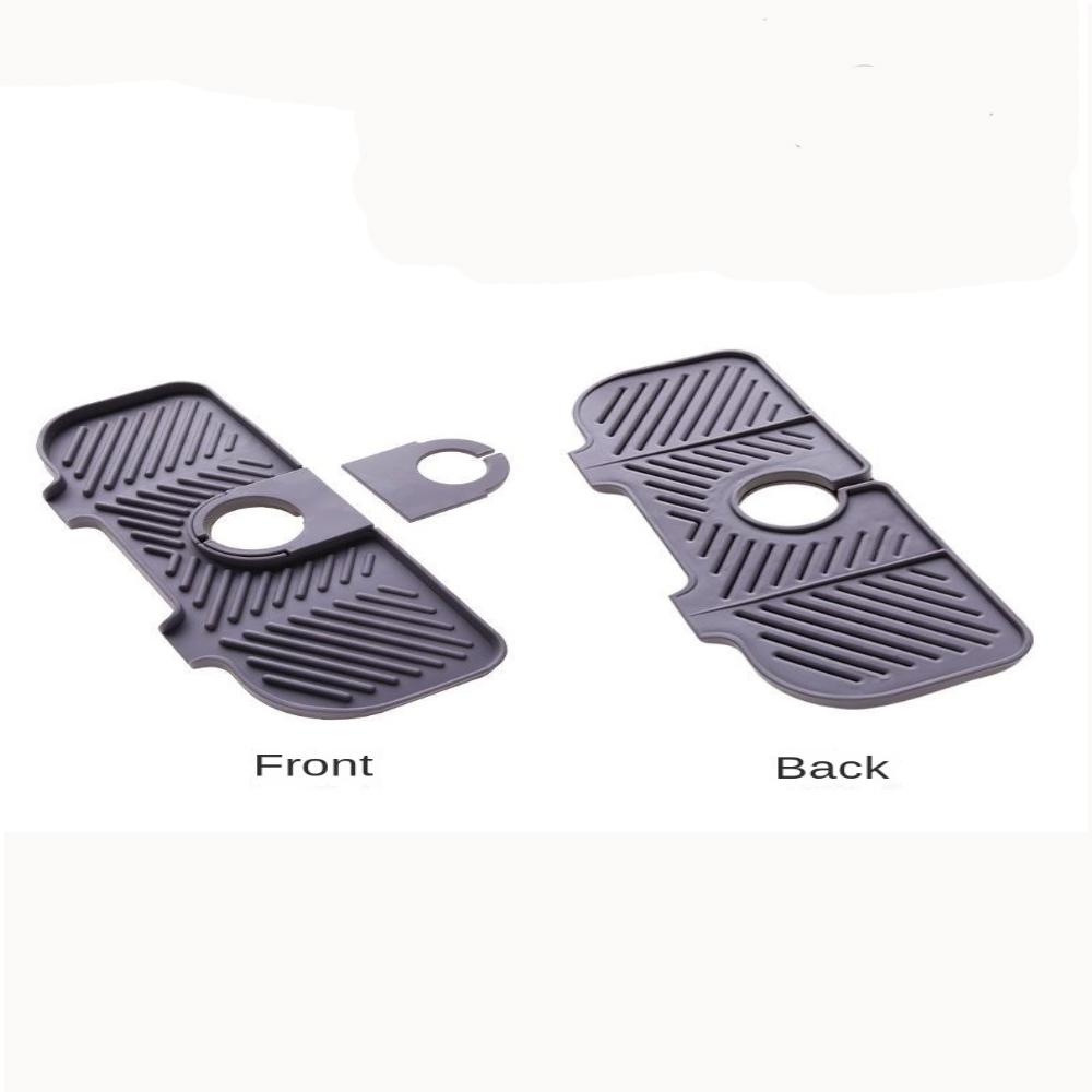 Silicone Mat Soap Box Drain Pad Tray Sponge Holder Punch-free Drainage Rack Cleaning Brush Storage Organizer Faucet Accessories