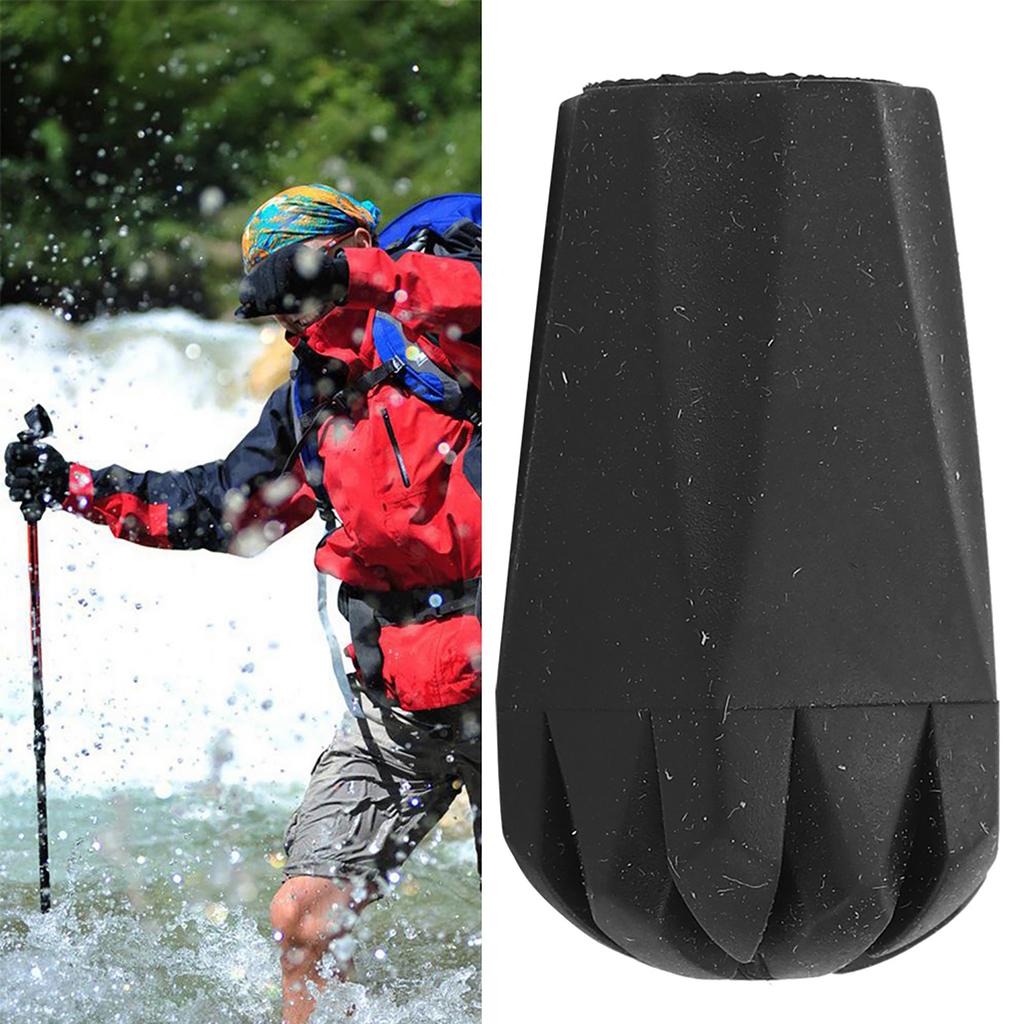 TPR Outdoor General Trekking Pole Protector Accessory Anti?Skid Walking Stick Tip Cover