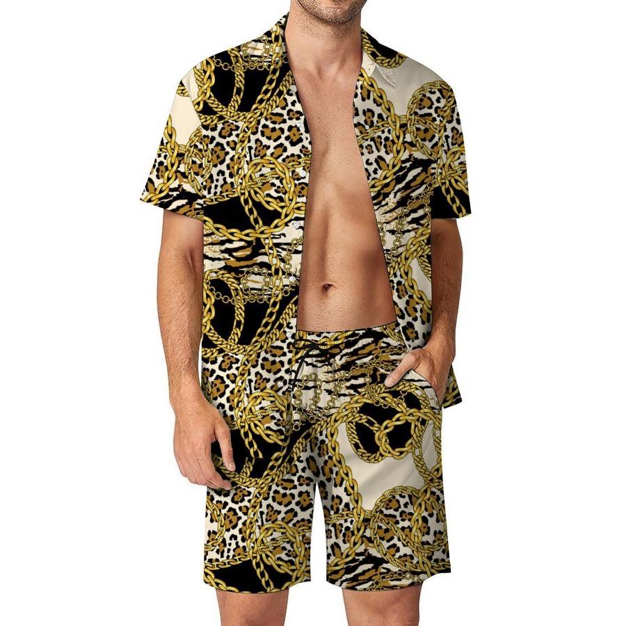 Floral Print Hawaiian Shirt Set 3D Print Casual Short Sleeve Beach Shorts Shirt Holiday Set