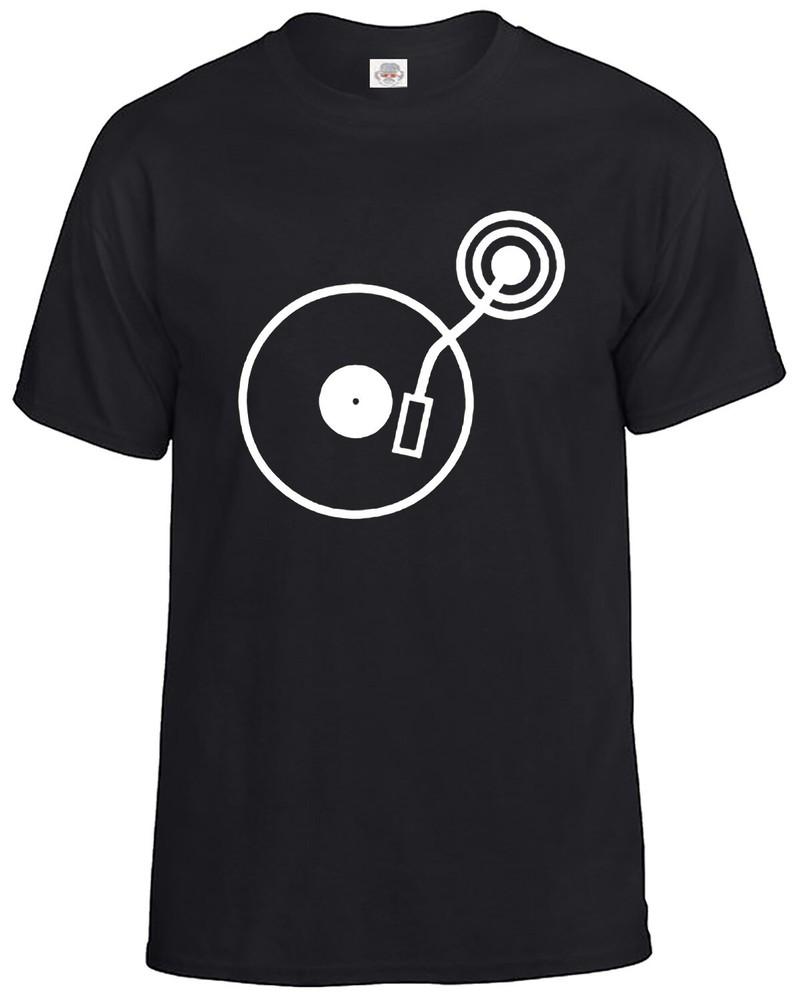 Dj Turntable Tshirt Mens Ibiza Club Party Old School Style Rave Edm Cool Top