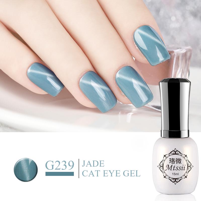 

Mtssii 15 мл градиент 5d нефритовый кошачий глаз магнитный замачиваемый УФ-гель-лак для маникюра и ногтей G239