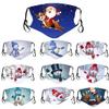 Unisex Fashion Christmas Snowman Printing Mask  Washable Face Mask