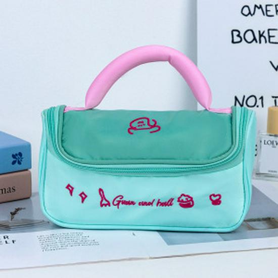 Chic Colorblock Makeup & Travel Toiletry Bag - Large Capacity