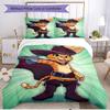 3pcs Duvet Cover Set (1*Duvet Cover + 2*Pillowcase, Without Core), Puss In Boots Print Soft All‑Season Bedding Set, Home Bedroom Decor Gift