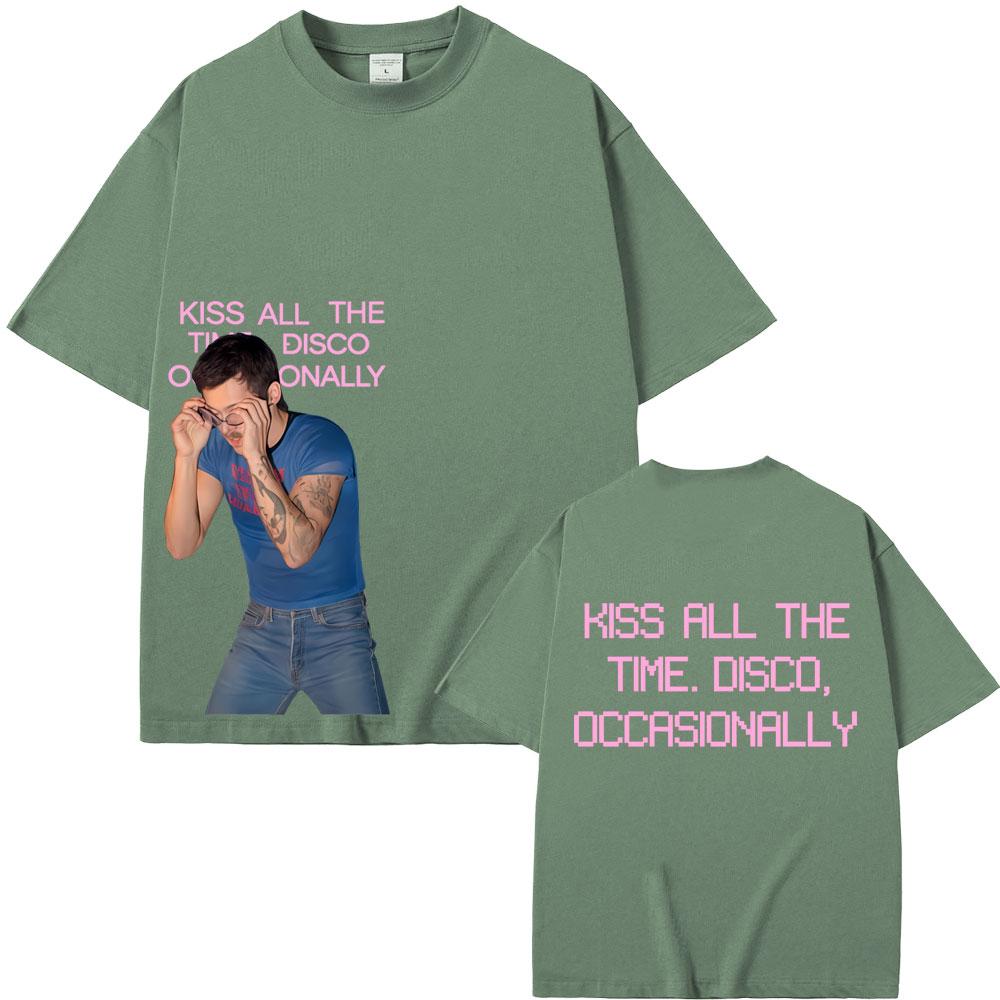 

Kiss All The Time Disco Occasionally Album Same Style Print Tshirt Men Fashion Pop Music T Shirt Male Cotton Oversized Tshirts 4XL