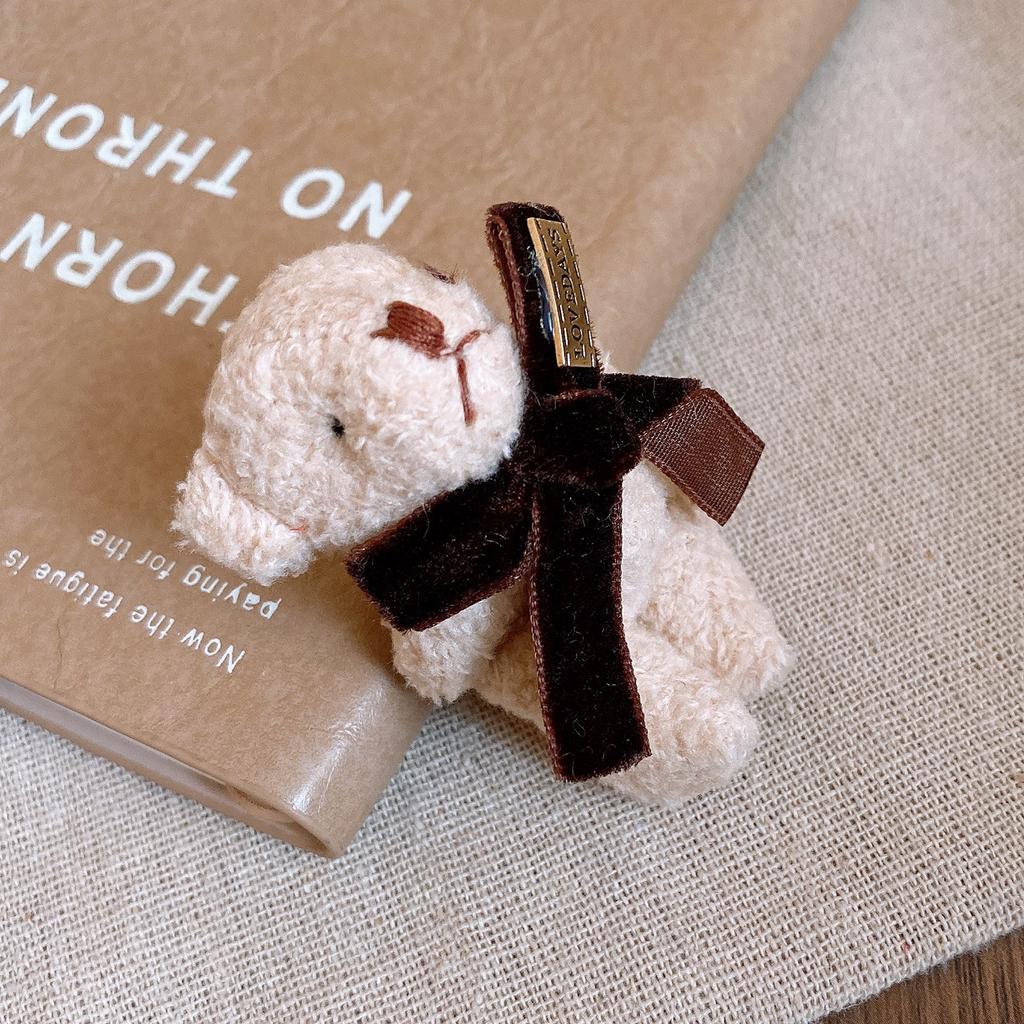 Cartoon Cute Fabric Plush Bear Brooch Pin Accessories Design Sense Clothing Accessories