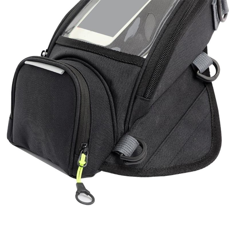 Waterproof Motorcycle Fuel Tank Bag With Touch Control Phone Pocket And Reflective Safety Strap for Night Riding