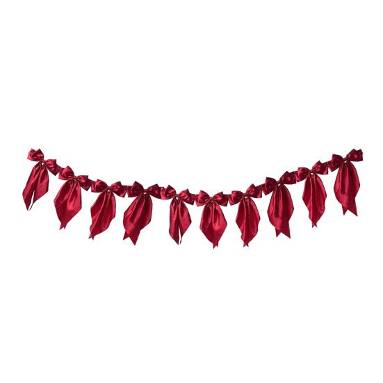 

1 Set Garland Banner Bowknot Design Decorative Garland Banner Indoor Outdoor Party Home Holiday Festival Decoration D