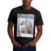 Men's T Shirt Short Sleeve Snow Animal Polar Bear Crew Neck Moisture Wicking Tee Novelty Undershirt for Men