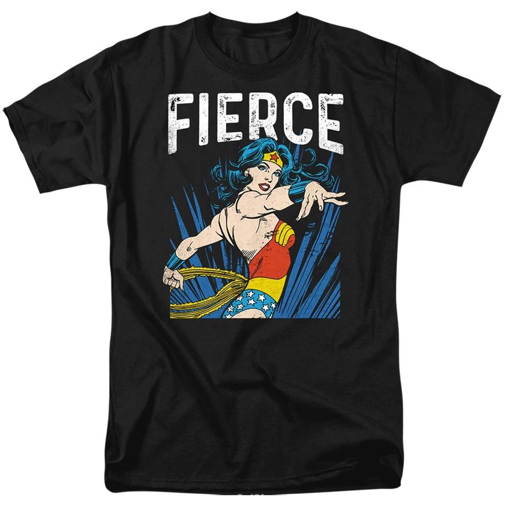 DC Comics - Justice League - Wonder Woman Fierce - Unisex Children s T-shirt - Black 120