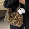 Large Capacity Leopard Print Bag Women New Trendy Fashion Crossbody Bag Women Ins College Students' Class Shoulder Bag Women