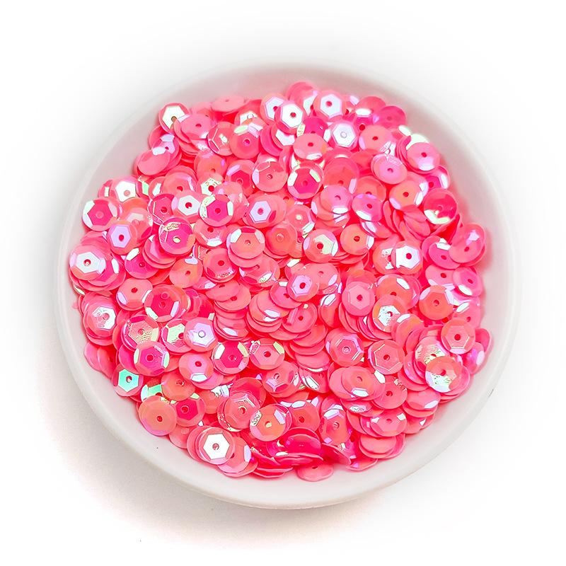 

Круглі вигнуті блискітки ПВХ розміром 6 мм із середнім отвором і шестикутними намистинами для шиття 20g/pack