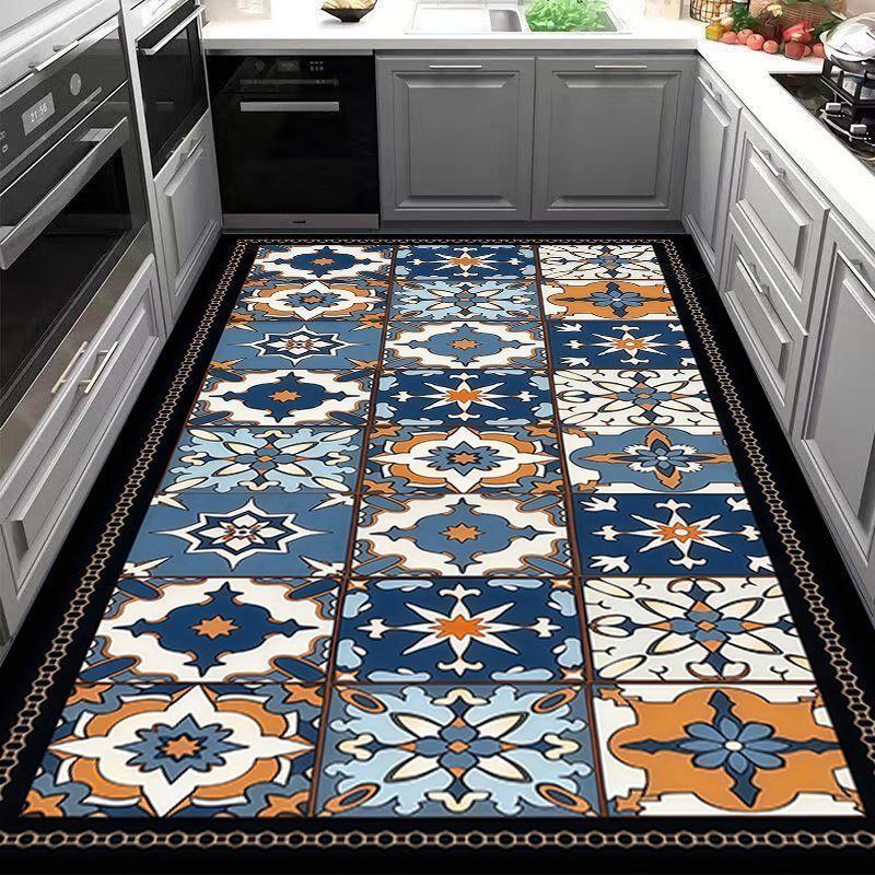 Küchenspezifische Kieselgur-Bodenmatte, saugfähig, rutschfest, Haushaltsteppich, strapazierfähige Auslegeware, zuschneidbar.
