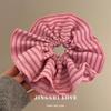 Korean Polka Dot Pleated Scrunchie Ballet-Style Lace Hair Tie