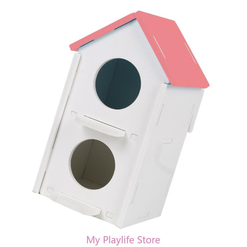 

Bird Nest Cage Shelter Hummingbird Outdoor Nest for Small Size Bird Cage Decors синий