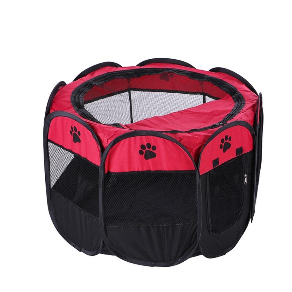 

Scratch Resistant Foldable Pet Tent Waterproof Oxford Cloth Cat House Puppy Shelter Outdoor Use красный
