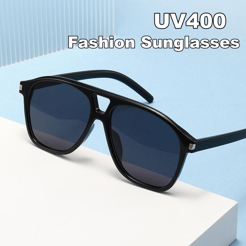 Frog-Frame Sunglasses Luxurious Double-Bridge Aviator Large Frame Comfortable Outdoor UV400 Sun Glasses Classic Driving Shades