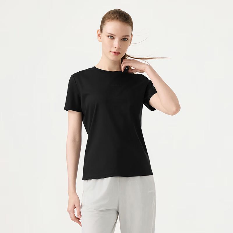 Tanboer Women's Slim Fit Round Neck Logo Print Short Sleeve T-Shirt