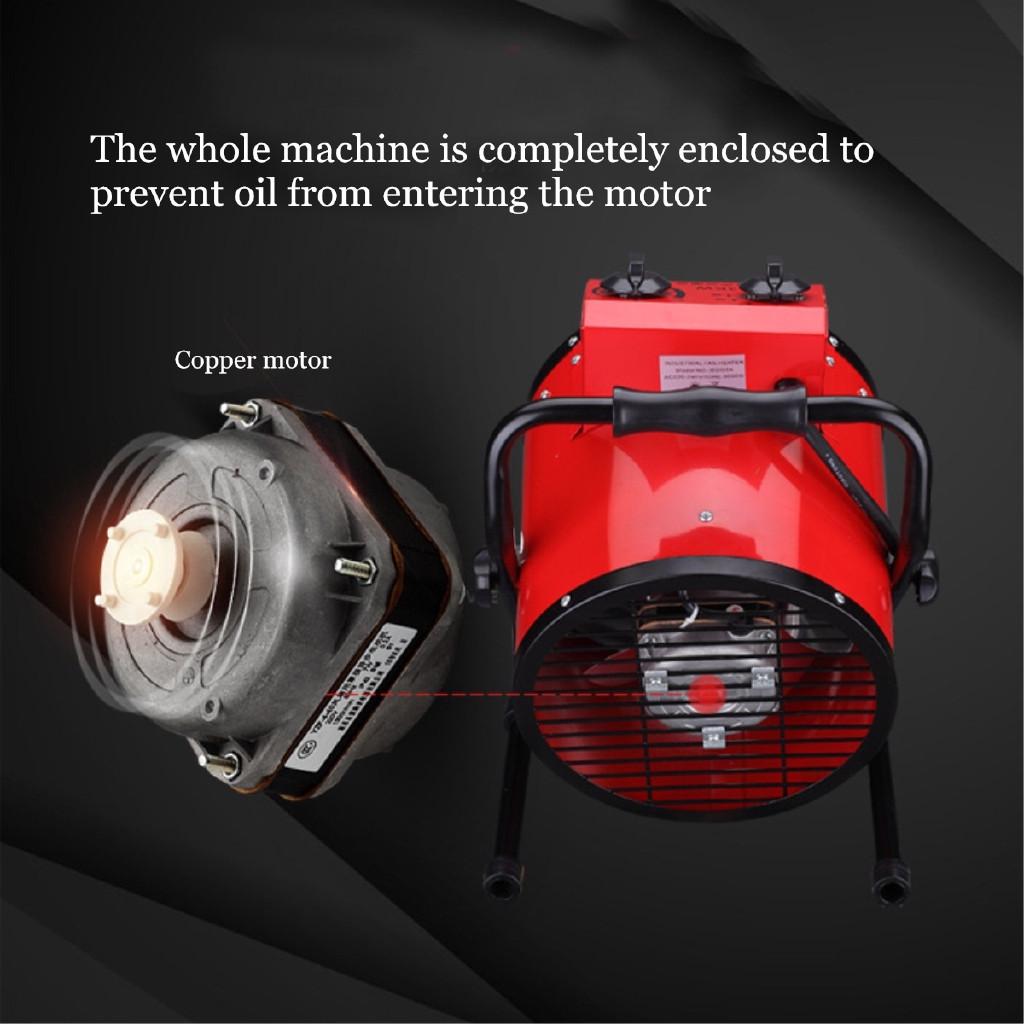 Industrial Electric Heater Fan Commercial Warm Heater Blower Keletool 3000W Air Workshop Space Garage Heating Appliances