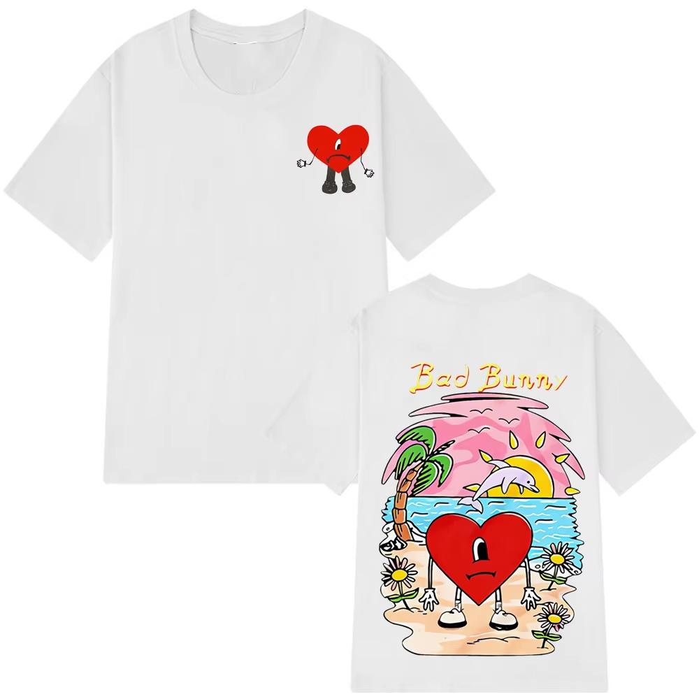 Bad Bunny Un Verano Sin Ti Graphics Printed Tshirt Unisex WoUINISEX Clothes Fashion Hip Hop Summer Cotton Oversized Tshirts Male Tops