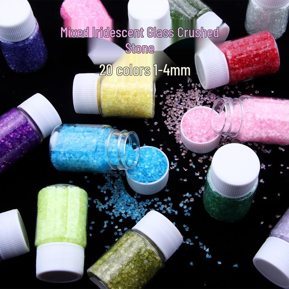 

Цветной прозрачный стеклянный гравий для эпоксидных DIY проектов - Неправильные колотые алмазы и частицы витражного стекла