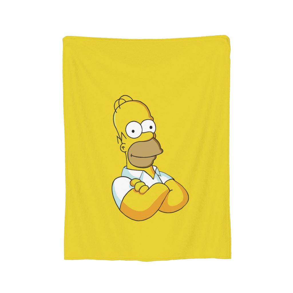 Simpsons Cartoon Blankets Velvet Autumn/Winter  Breathable Soft Throw Blankets for Bed Travel Bedding Throws