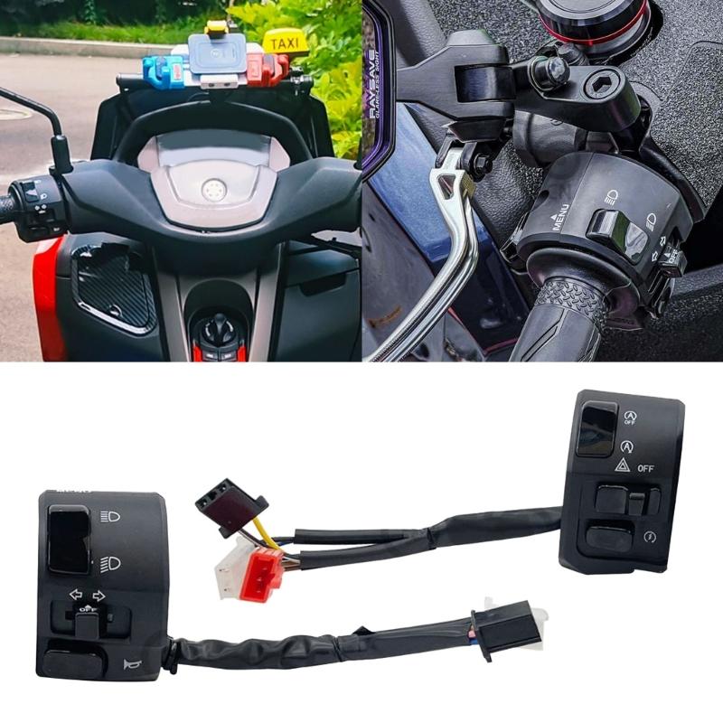 22mm Motorcycle Handlebar Control Switches Replacement Horn Button Turn Signal Headlamp Start Switch for NVX155 NMAX15